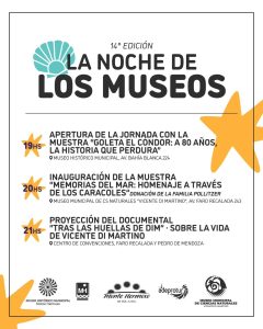 Llega la 14° edición de la Noche de los Museos a Monte Hermoso