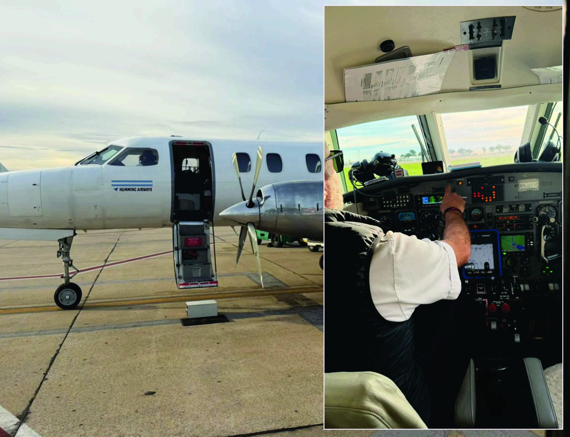 Ya está en vuelo a Tres Arroyos el viaje inaugural de Humming Airwais