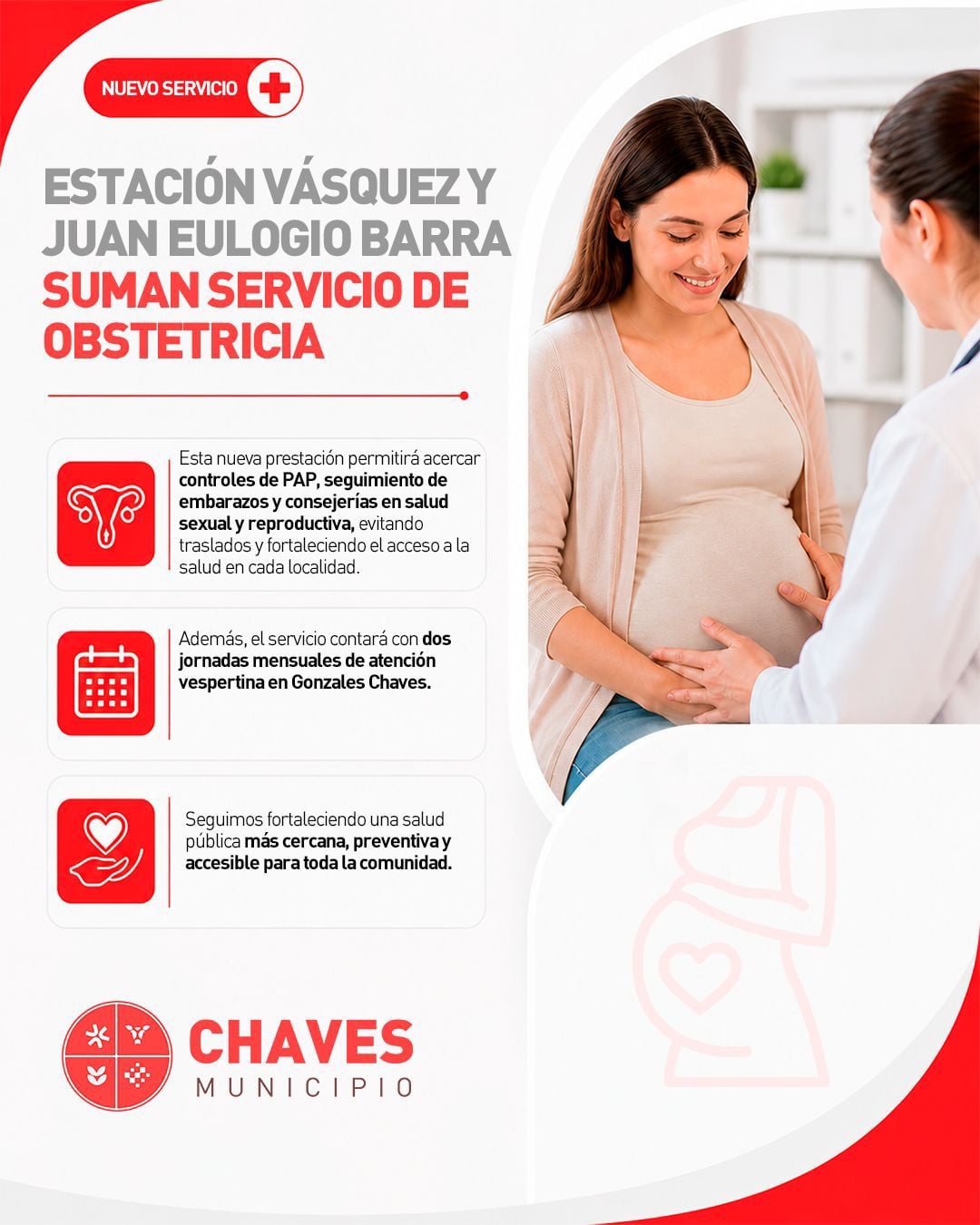 Chaves: Amplían servicios de salud y turnos para vecinos de las localidades