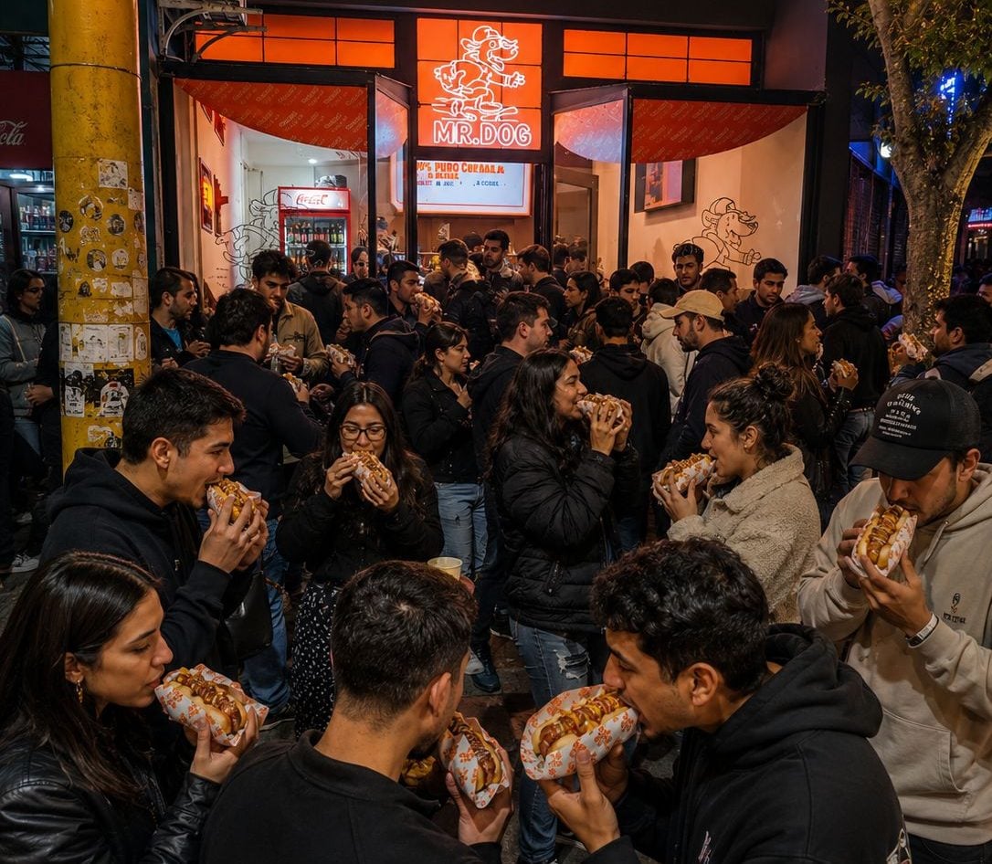 Furor en la apertura de Mr. Dog en Tres Arroyos