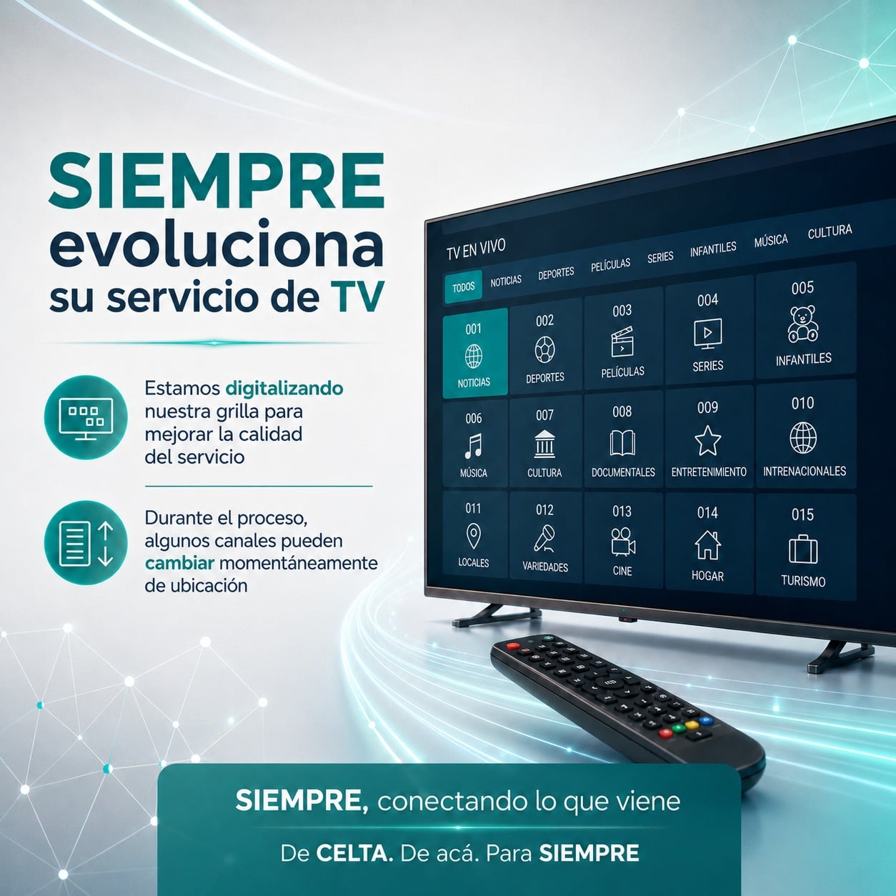 SIEMPRE evoluciona su servicio de televisión