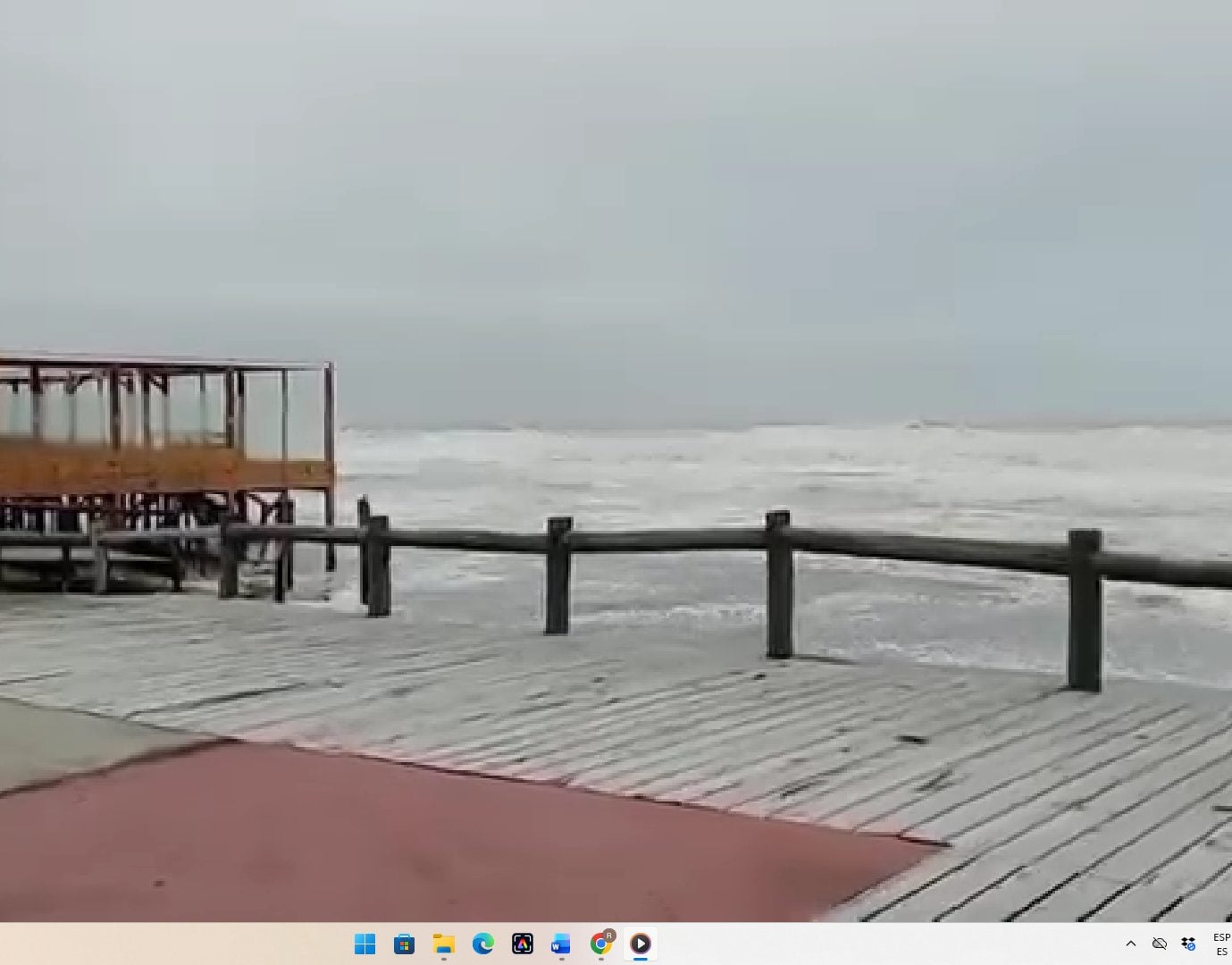 (video) Monte Hermoso: Notable crecida del mar en la mañana del viernes