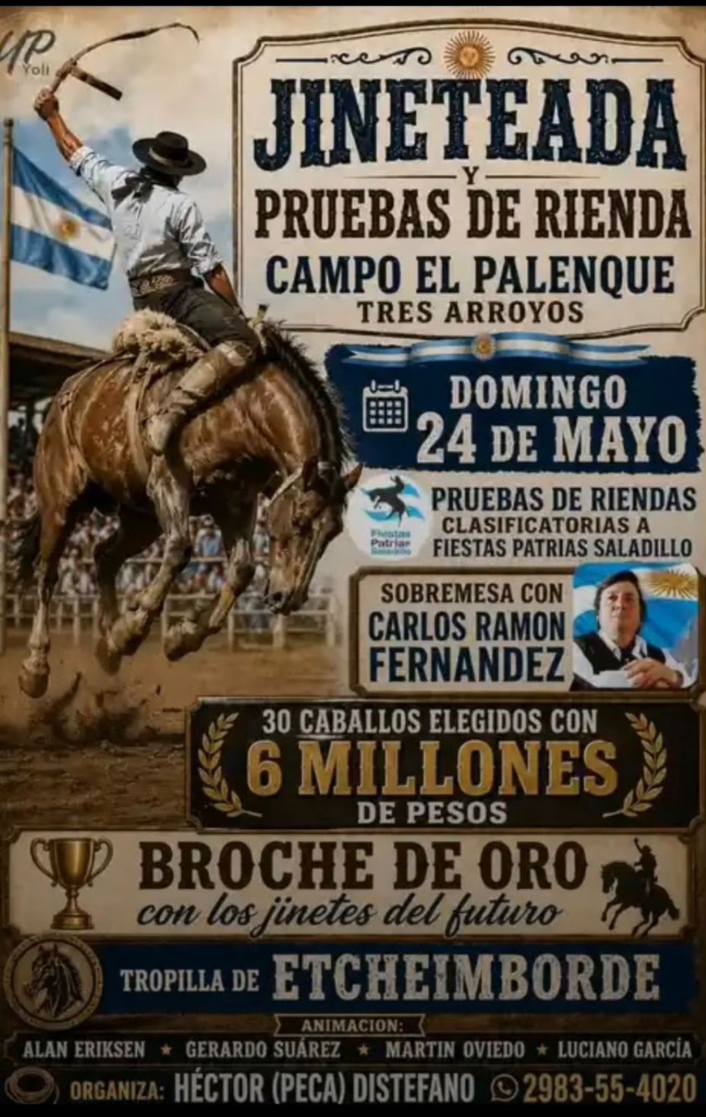 El Palenque se viste de fiesta: gran jineteada y pruebas de riendas (audio)