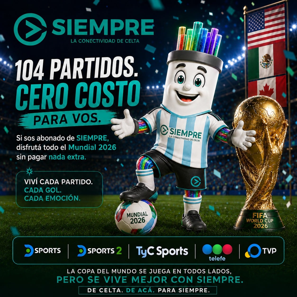 SIEMPRE suma DSports y transmitirá todo el Mundial sin costo adicional