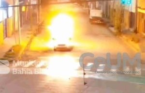 (video)El impactante video de la explosión del taxi en Bahia Blanca