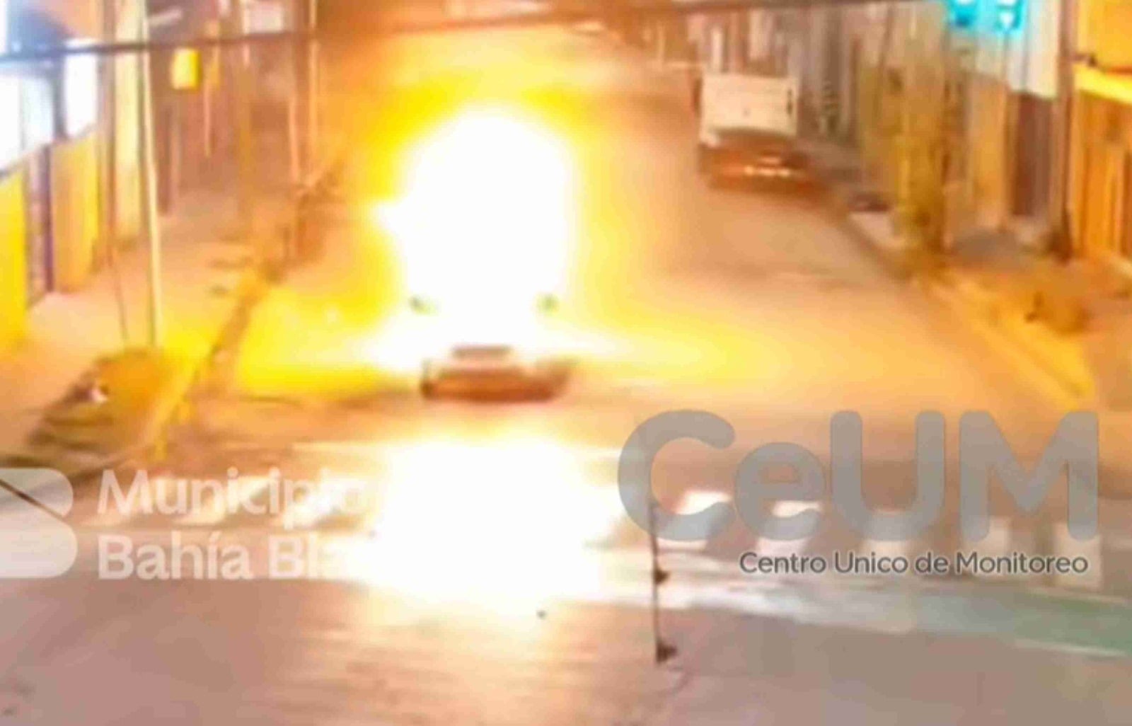 (video)El impactante video de la explosión del taxi en Bahia Blanca