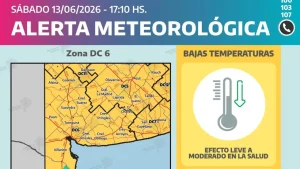 Alerta Amarilla para Tres Arroyos y la zona por bajas temperaturas