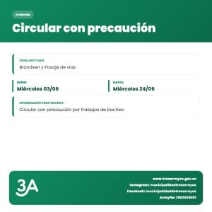 Piden circular con precaución en Brandsen y Pasaje de Vías