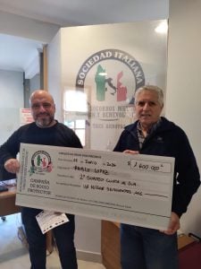 Ganadores del sorteo mensual de la Sociedad Italiana