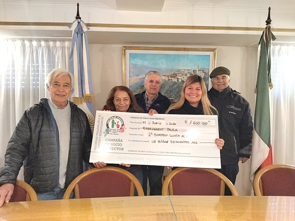 Ganadores del sorteo mensual de la Sociedad Italiana