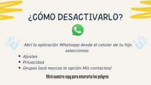 Programa Municipal de Prevención en Consumos Problemáticos y Salud Mental. Información útil sobre WhatsApp