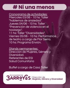 (audio) Se conmemora un nuevo aniversario del “Ni Una Menos” con movilización y talleres
