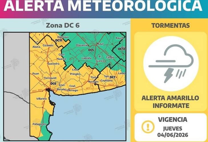 Lluvias: Alerta amarilla para este jueves