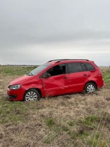 Se despistó en Ruta 3 por el mal estado del asfalto