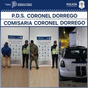 Dorrego: aprehendidos por viajar en auto con pedido de secuestro