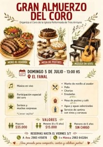 5 de Julio: Gran Almuerzo del Coro de la Iglesia Reformada
