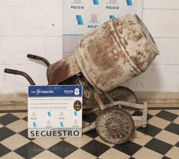 Robaron una hormigonera de obra en construcción. Quedaron presos