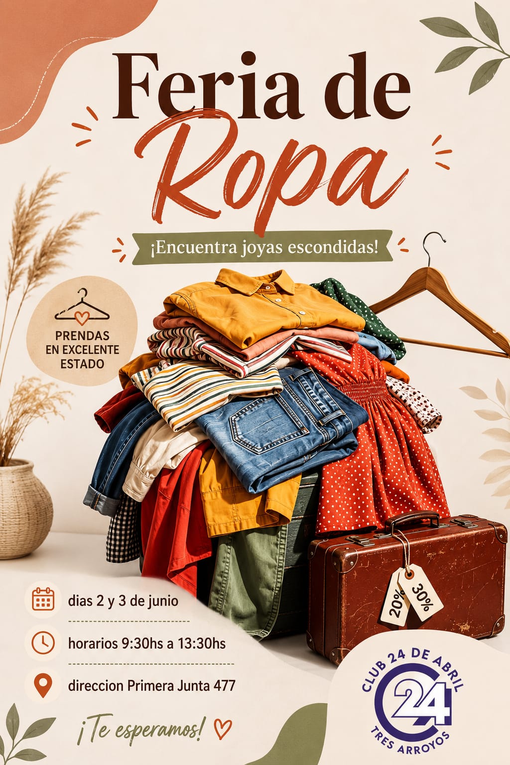 (audio) Con precios accesibles, el Club 24 de Abril abrió las puertas de su feria americana