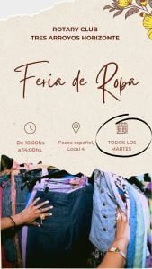 Este martes, feria de ropa del Rotary Club Horizonte