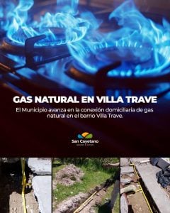 San Cayetano: avanza la conexión de gas natural