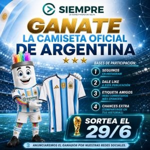 SIEMPRE sortea una camiseta oficial de la Selección Argentina