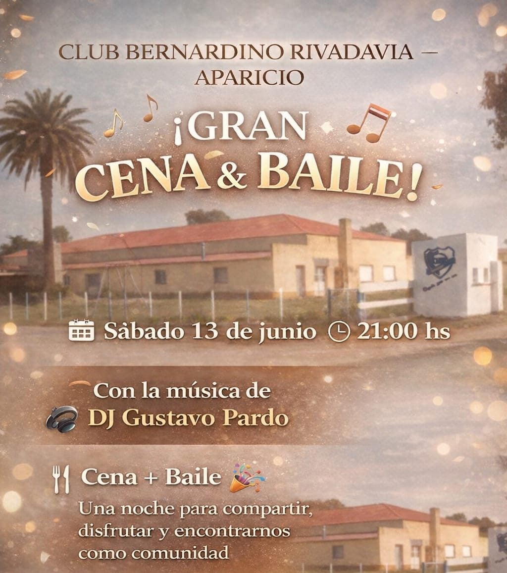 (audio)Aparicio: gran cena y baile Club Bernardino Rivadavia