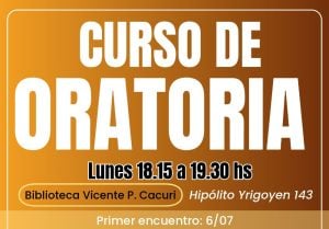 Curso de Oratoria tradicional o intensivo en la Biblioteca Cacuri