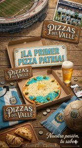 Pizzas celestes y blancas: La idea furor de un pizzero porteño