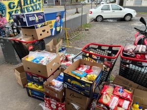 (video)La comunidad llenó el “Changuito Solidario” de la Peña Garra Xeneize