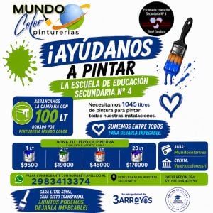 (audio)Iniciaron campaña para pintar el edificio de la escuela de Rivadavia y Saavedra