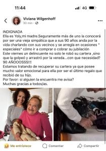 Arrastran, golpean y roban a una anciana de 90 años