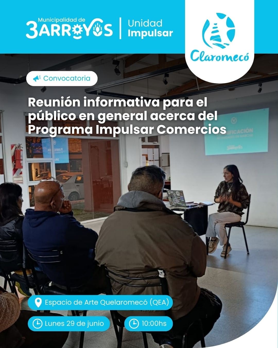 Claromecó: reunión abierta sobre el programa Impulsar Comercios