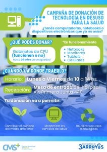 Salud Digital: Impulsan campaña de donación de equipos tecnológicos