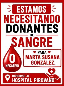 Se necesitan dadores de sangre con urgencia