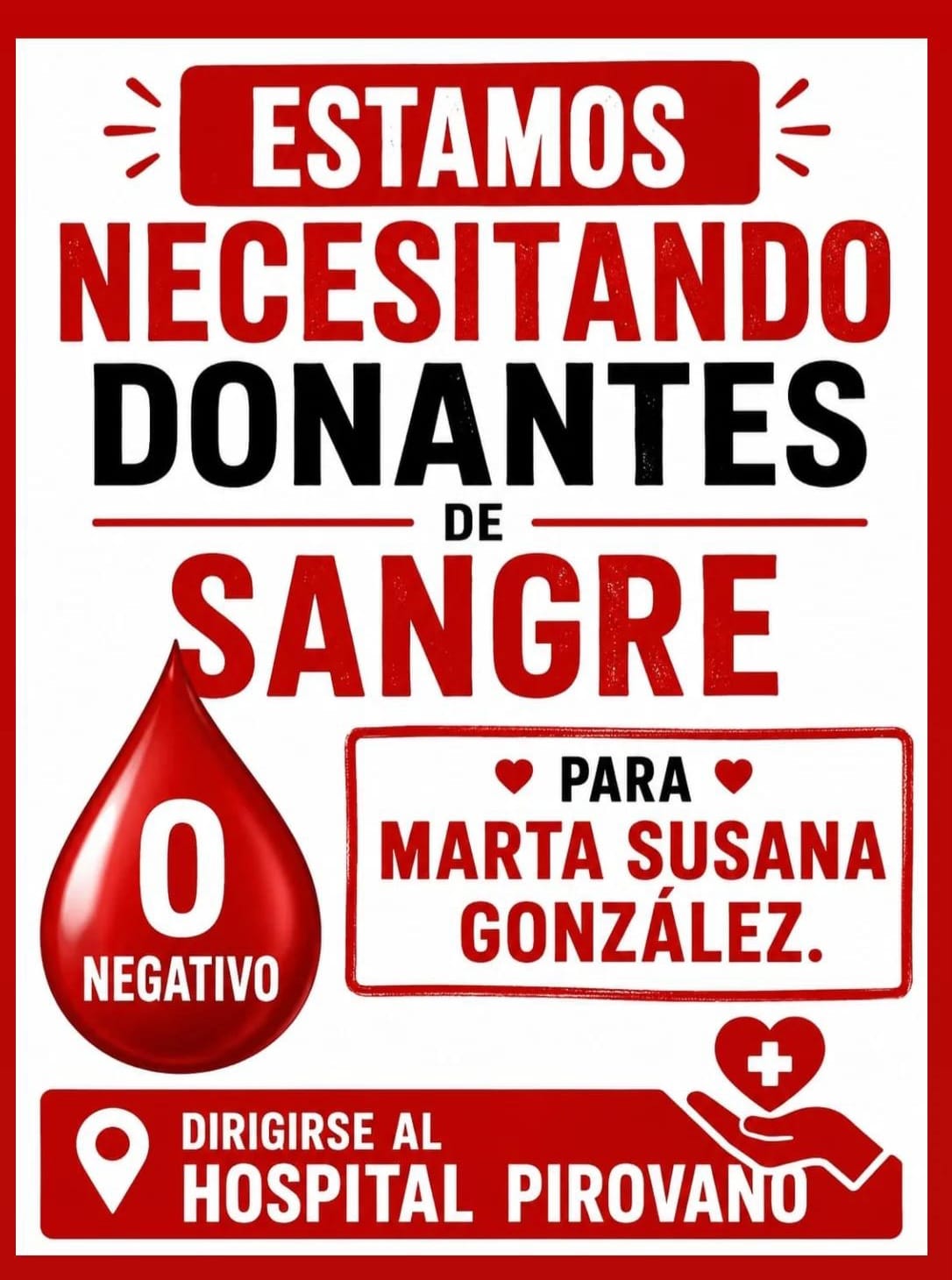 Se necesitan dadores de sangre con urgencia