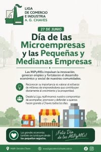 Chaves: la Liga de Comercio e Industria saludó a las MiPyMEs en su día