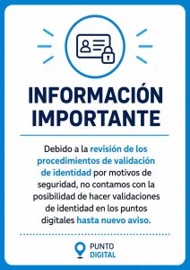 Punto Digital: suspendida la validación de identidad de Mi Argentina