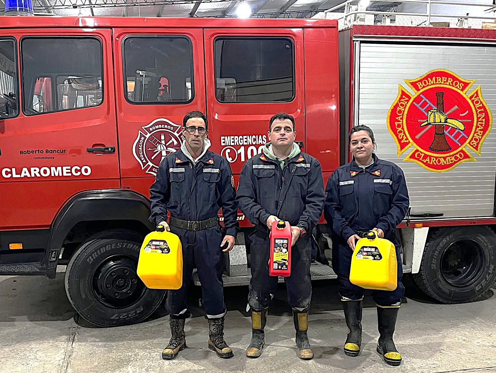Agradecimiento de Bomberos de Claromecó por colaboración recibida