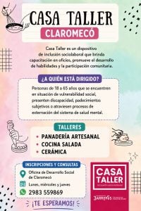 Llega Casa Taller a Claromecó