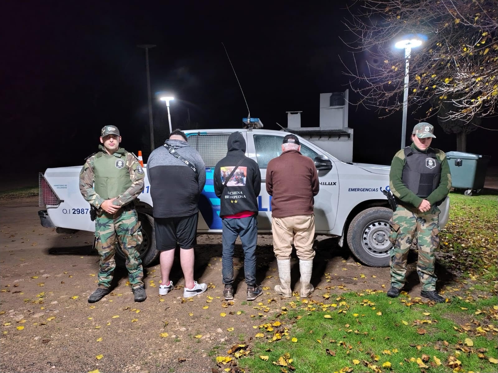En San Cayetano, tres hombres aprehendidos por caza furtiva