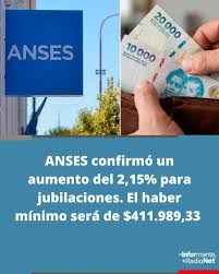 ANSES anunció el aumento del 2,15, para Jubilaciones, Pensiones y Asignaciones