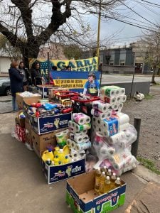 (video)La comunidad llenó el “Changuito Solidario” de la Peña Garra Xeneize