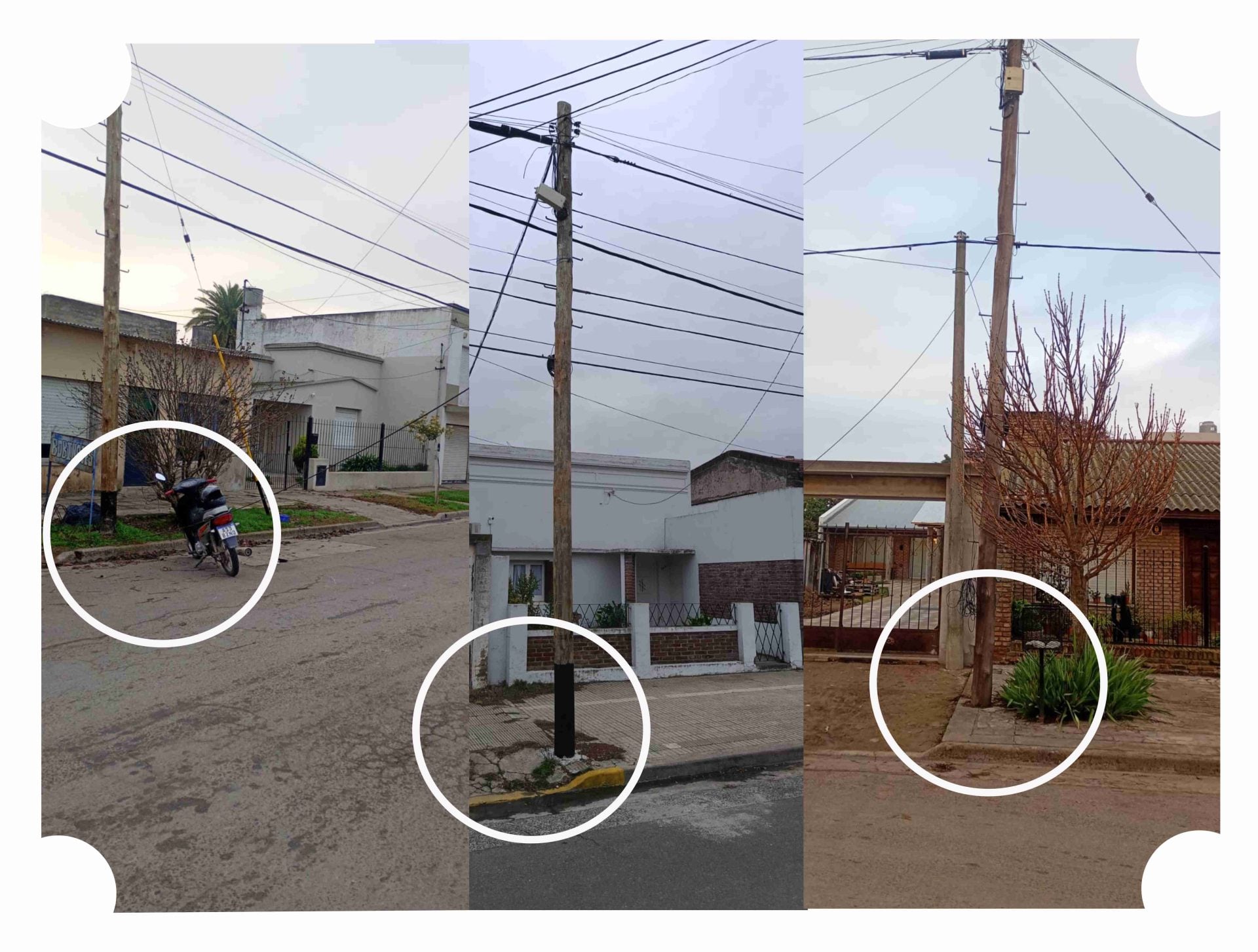 La obra de fibra óptica de Movistar detenida. Quejas de los vecinos por desprolijidades