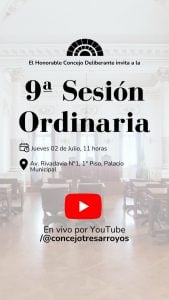 Este jueves, la 9ª sesión del Concejo Deliberante