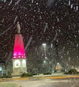 (videos) La primera nevada del invierno. De Tres Arroyos a todo el país las imágenes de LU24 por TN