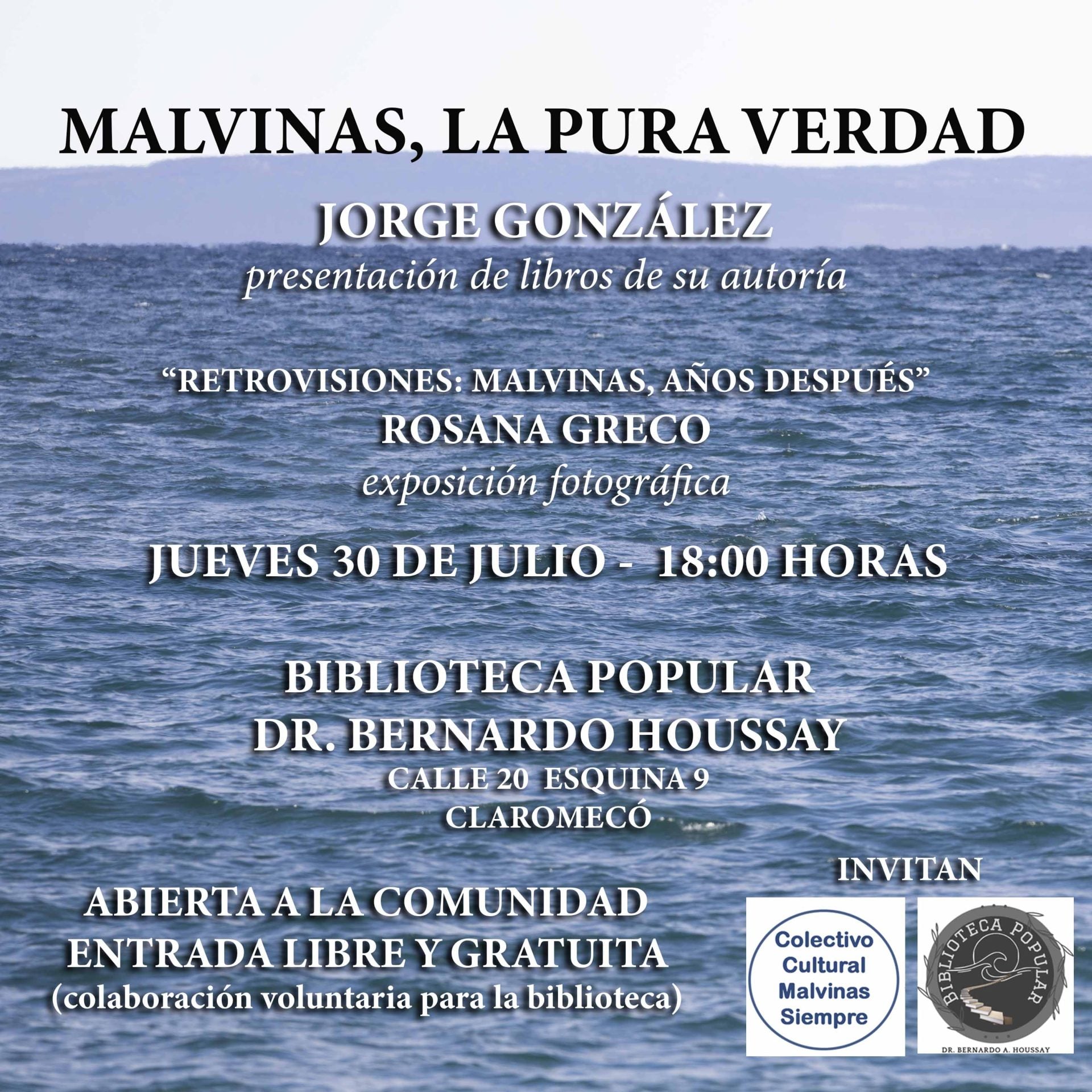 Charla y exposición sobre Malvinas en la Biblioteca “Bernardo Houssay” de Claromecó