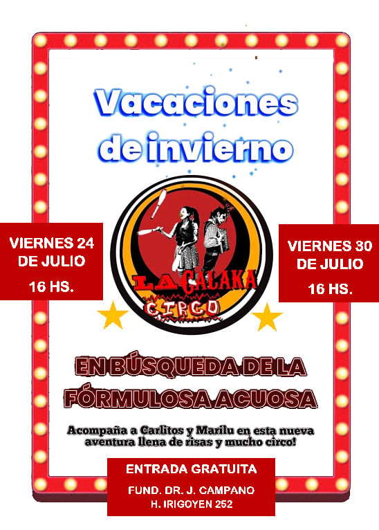 Circo y diversión gratuita para las vacaciones en la Fundación Campano