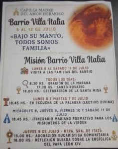(audio) Misioneros de Olavarria visitan el barrio Villa Italia