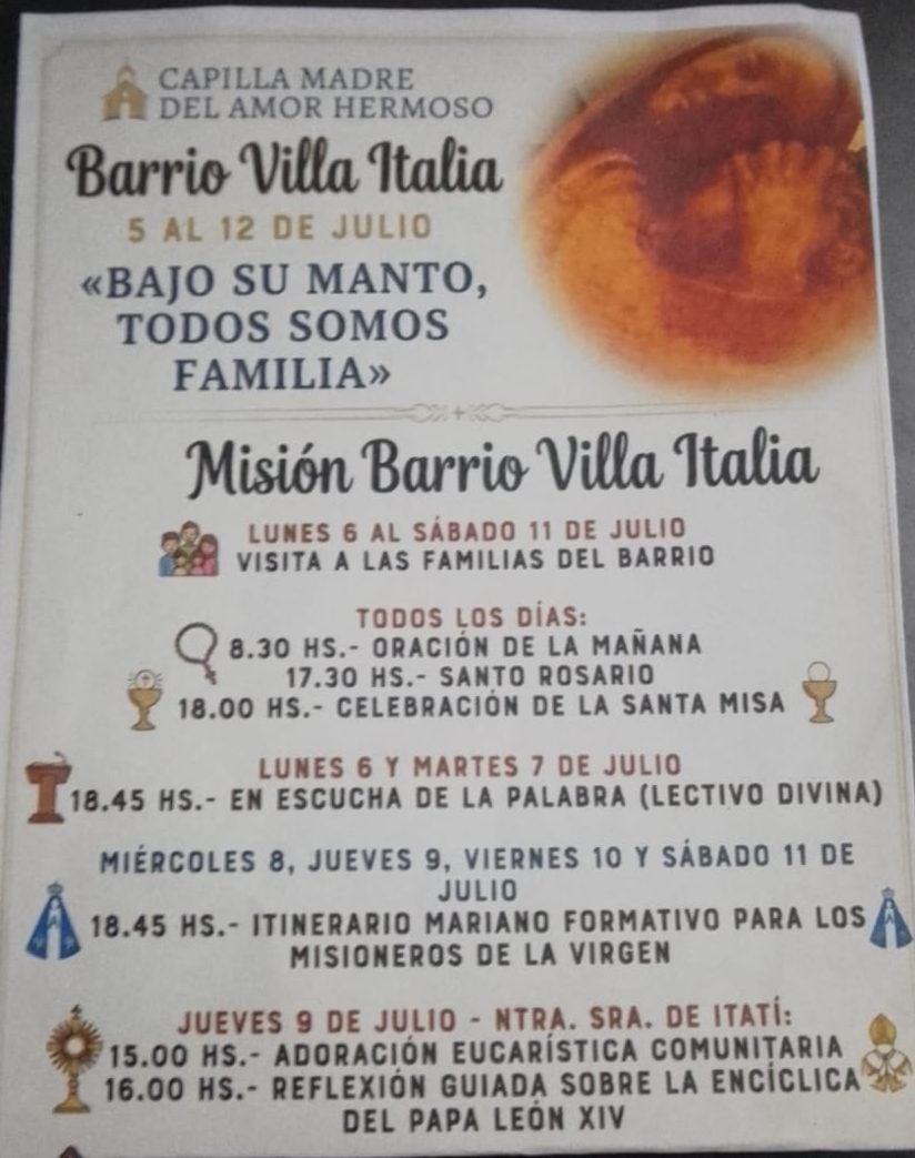(audio) Misioneros de Olavarria visitan el barrio Villa Italia
