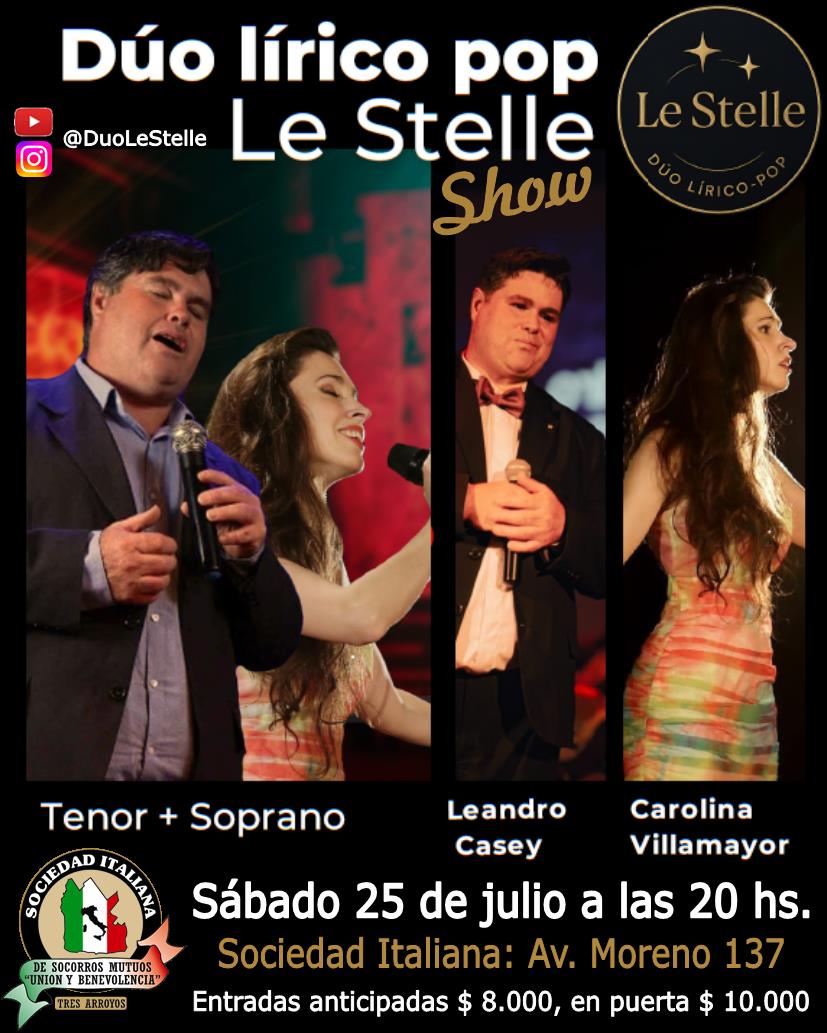 Show Lírico-Pop en la Sociedad Italiana por el Aniversario